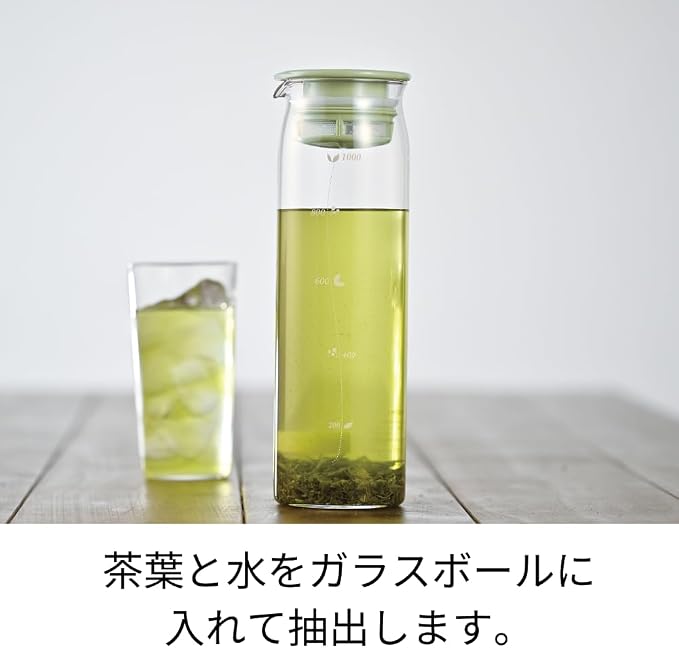 Hario "Mizudashi" Cold Brew Tea Bottle, 1000ml Smoky Green