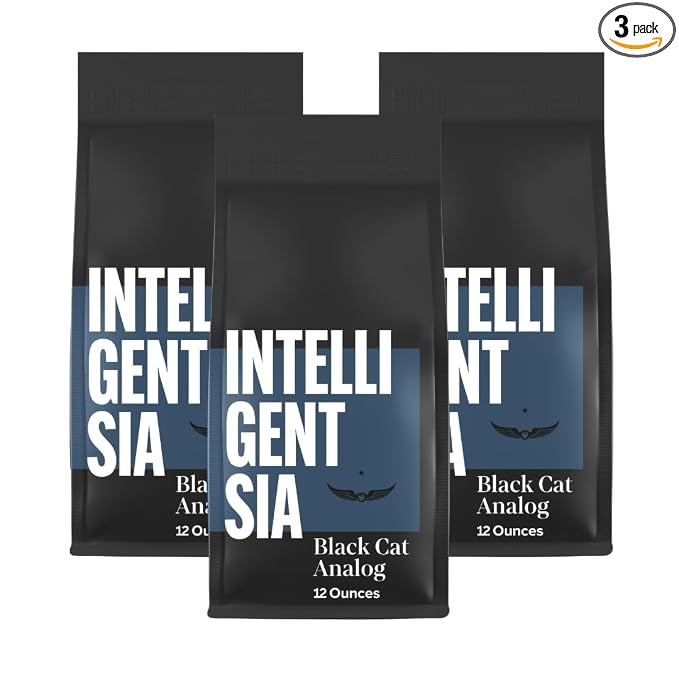 Intelligentsia Coffee, Medium Roast Whole Bean Coffee - Black Cat Analog Espresso 36 Ounces (3 Bags of 12 Ounces)