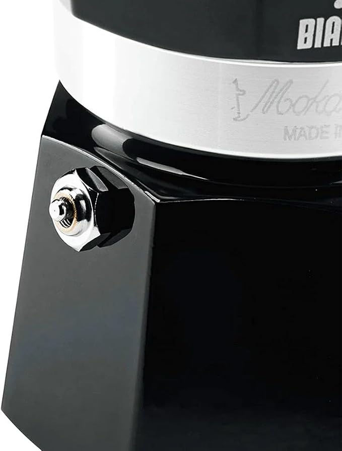 Bialetti Moka Express Iconic Italian Stovetop Espresso Maker (Black, 6 Cups)