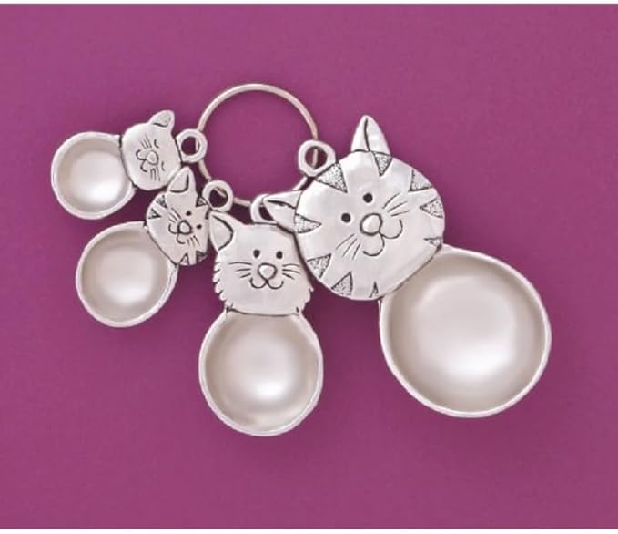 Basic Spirit Décor Measuring Spoons Cats, Home Decorative kit, Set of 4