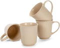 Elanze Designs Cream Matte Glaze Finish 17 ounce Stoneware Coffee Cup Mugs Set of 4