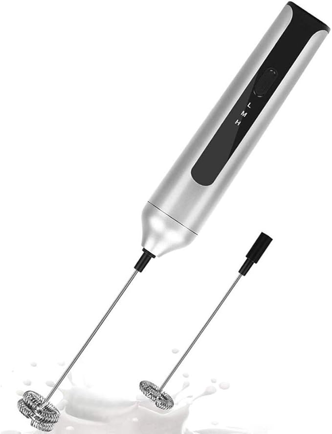 Handheld Electric Eggbeater and Milk Frother, USB Charging, Three-Speed Mixer for Kitchen
