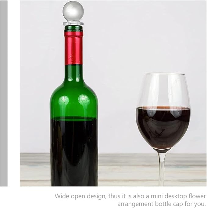 BESPORTBLE Glass Ball Wine Stoppers Decorative Bottle Stoppers for Aroma Dispensers 24Pcs High Polymer Sealed Caps Suitable for Wine Bottles