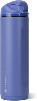 HydroJug Ease2o Water Bottle with Straw & Chug Lid, Stainless Steel, Vented Cap to Help Reduce Pressure, Water-Level Window, Cup Holder Friendly, Non-Slip Base – 24oz, Berry Pop