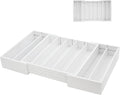 MinBoo Bamboo Drawer Organizer - Expandable K Cup & Pods Holder, Coffee Pod Storage, Tea Organizer, Versatile Kitchen Accessory Organization and Storage,White