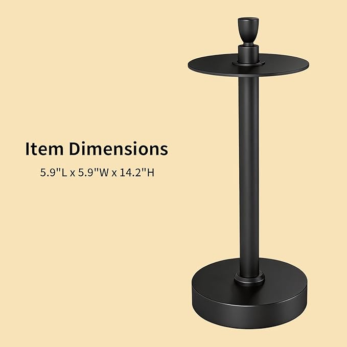 YUMORE Paper Towel Holder Countertop, Weighted Base Non Slip, One-Handed Tear No Tipping, Standing Paper Towel Roll Holder for Kitchen Stove Side, Small Space Corner, Stainless Steel (Matte Black)