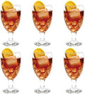 Vikko Classic Goblet Party Glasses, Iced Tea Glasses 20 Ounce, Set of 6 Goblets, Iced Tea and Water Goblets, Dishwasher Safe Durable Glassware