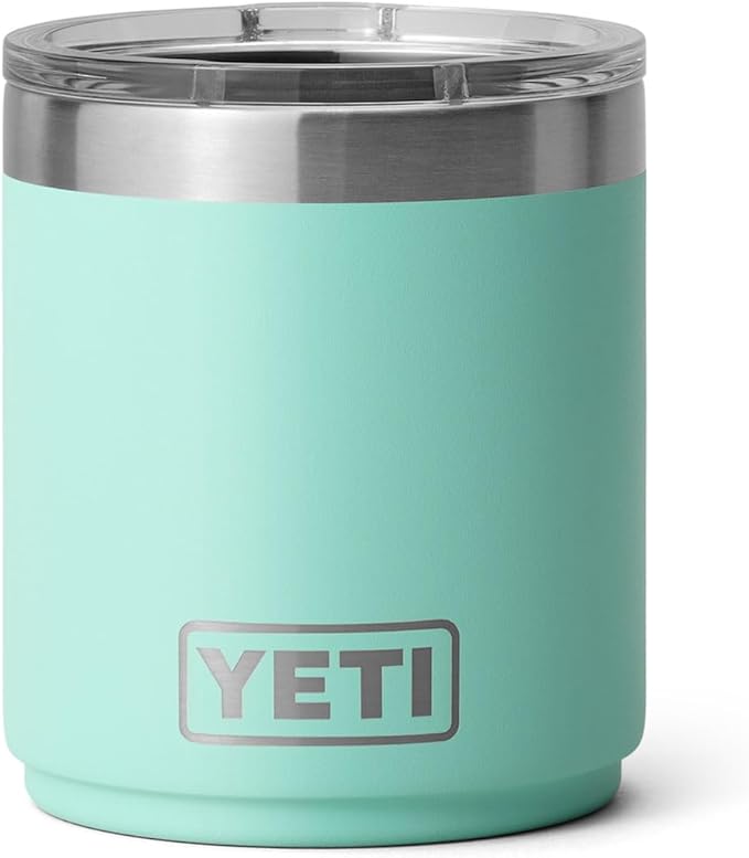 YETI Rambler 10 oz Ceramic Lined Lowball 2.0, Vacuum Insulated with MagSlider Lid, Seafoam