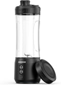 DENOKIN Portable Blender Cordless, 20oz Vessel Personal Blender for Shakes & Smoothies with On Go Lid & Sip Lid, Small Mixer for Kitchen, Home, Travel