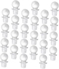 Ipetboom 24pcs Glass Ball Wine Bottle Stoppers with Silicone Seal Decorative Wine Saver Caps for Aromatherapy Perfume Cosmetic Bottles Portable Airtight Seal to Keep Beverages Fresh and