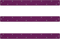 Three by Three Seattle Large Magnetic Strip Bulletin Board (3-Pack) – 28″ × 2.5″ Metal Magnetic Display Board with 12 Neodymium Magnets Each (Plum)