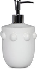 Youngs Ceramic Soap and Lotion Dispenser, Durable Shampoo and Conditioner Dispenser with Plastic Pump, Modern Home Essential for Kitchen and Bathroom