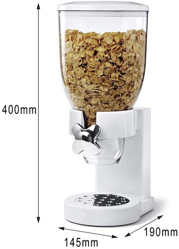 Triple Cereal Dispenser Food Canister, Dry Food Dispenser Control Storage Container, Great for Cornflakes, Candy, Nuts, Beans, Granola - Kitchen Storage Dispenser
