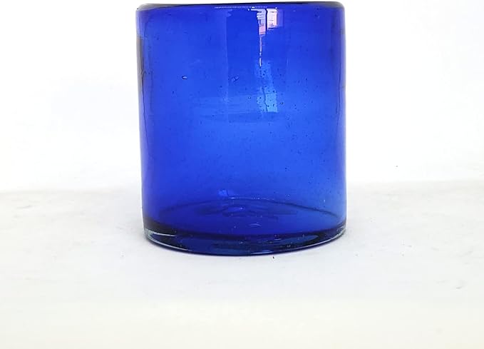 Solid Cobalt Blue 9 oz Short Tumblers (set of 6), Recycled Glass, Lead-free, Toxin-Free (9oz Tumbler)