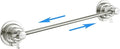 Sneatup Suction Cup Extendable 17-29" Stainless Steel Towel Bar (Brushed Nickel)