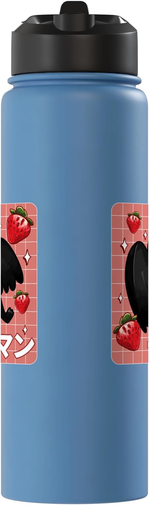 Cryptid Mothman Lover Kawaii Strawberry Milk Shake Carton Stainless Steel Insulated Water Bottle