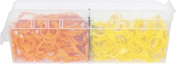 Akro-Mils 30048 Plastic Nesting ShelfMax Storage Bin Box, (18-Inch x 4-Inch x 6-Inch), Clear, (8-Pack)