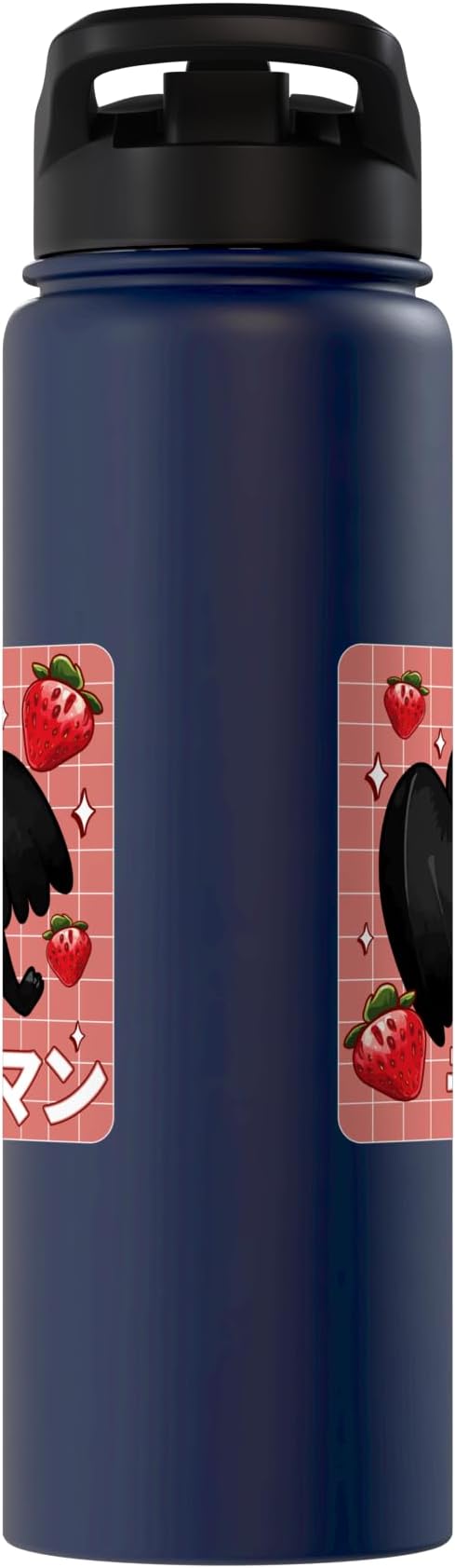 Cryptid Mothman Lover Kawaii Strawberry Milk Shake Carton Stainless Steel Insulated Water Bottle