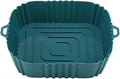 Silicone Baking Tray Reusable Air Fryer Liners Basket Nonstick Oven Baking Pan Multifunctional For Kitchen Gadgets 2Pcs Blue