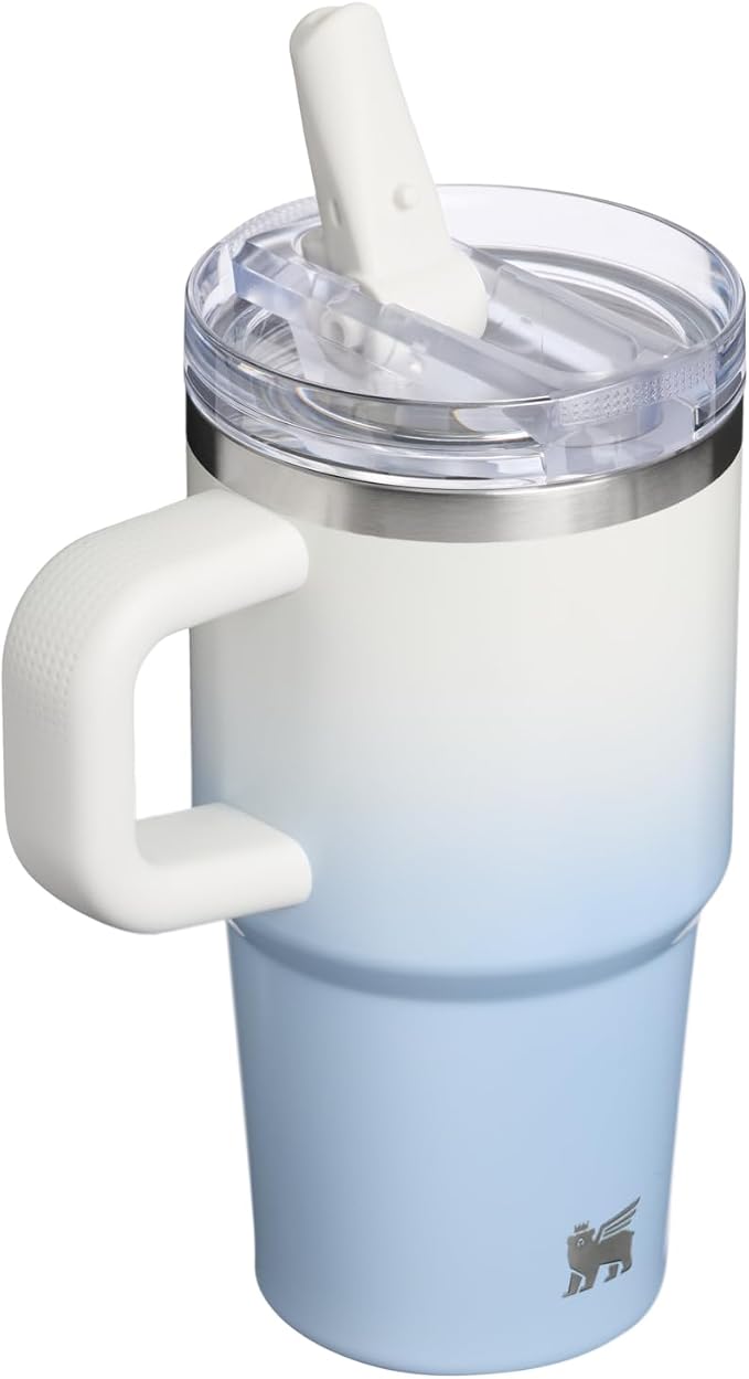 STANLEY Quencher ProTour Flip Straw Tumbler with Leakproof Lid 20 oz | Built-In Straw & Handle | Cupholder Compatible for Travel | Insulated Stainless Steel Cup | BPA-Free | Blue Dream Gradient