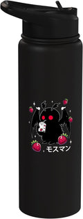Mothman Kawaii Strawberry Milk Shake Cryptid Stainless Steel Insulated Water Bottle