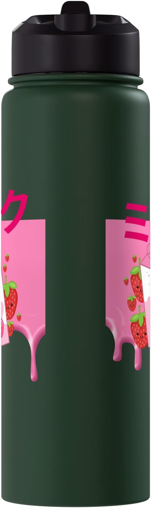 Retro 90s Japanese Kawaii Strawberry Milk Shake Carton Funny Stainless Steel Insulated Water Bottle