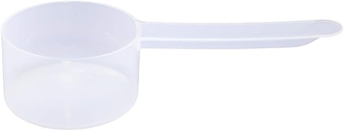 Plastic Measuring Scoop, (39 cc | 2.63 tbsp | 1.32 fl oz. | 39 mL) Long Handle Spoons for Powders, Granules, Coffee, Pet Food, Baking Supplies, Protein and Other Dry Goods, BPA Free (Set of 1)
