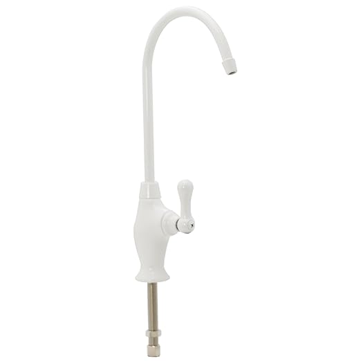 Westbrass D2033-NL-50 10" Classic 1-Lever Handle Cold Water Dispenser Faucet, Powder Coat White