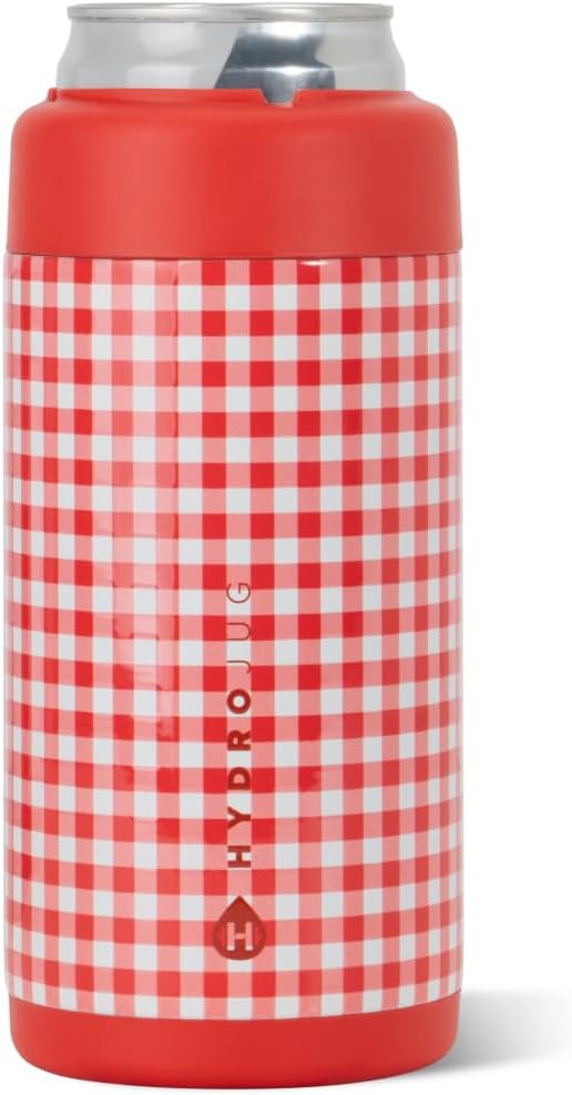 HydroJug Slim Can Cooler 12 oz, Stainless Steel Can Holder, Summer Picnic
