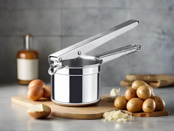 Cuisinox Potato Ricer, Heavy Duty Stainless Steel Potato Masher and Kitchen Tool, 3 Disks