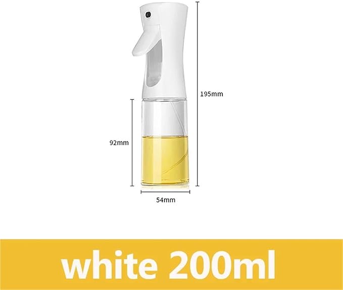 Oil Sprayer, 3pcs 200/300/500ml Oil Spray Bottle BBQ Cooking Sprayer Kitchen Baking Empty Vinegar Dispenser,for Kitchen, Air Fryer(200ml white)