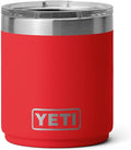 YETI Rambler 10 oz Ceramic Lined Lowball 2.0, Vacuum Insulated with MagSlider Lid, Rescue Red