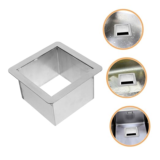 Zerodeko 180a Counter Grommet Stainless Steel Kitchen Trash Chute Grommet Smooth Surface Corrosion-Resistant Fits Kitchen Waste Bins