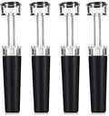 Black Silicone Stopper 1/2/3/4pcs, Wine Bottle Stopper With Built-in Vacuum, Wine Pump, Food Safety Silicone Cap, Vacuum Wine Stopper, Winery Accessories(4pcs)