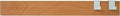Magnetic Knife Strips for Wall, Solid Wood Knife Magnetic Holder with 2 Hooks, No-Drill 3-Way Mount & 3M Adhesive Strips, Beech Wood, 16 Inches