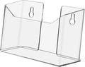 Marketing Holders 12 Pack Postcard Display Holder for 6 Inch Wide Literature Clear Acrylic Wall Mount or Countertop Index Card Take One Display Rack Hanging Hardware Included
