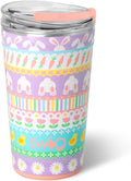 Swig Life 24oz Party Cup, Stackable Insulated Travel Coffee Tumbler with EZ Slider Lid, Cup Holder Friendly, Stainless Steel 24 oz Tumbler, Reusable Coffee Mug (Bunny Trail)