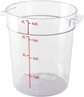 Soro Essentials- 4 qt. Polycarbonate Round Food Storage Container with Graduated Markings Clear Color- Stackable Storage Bin Food Container with Handle for Pantry Organizer Storage Kitchen Fridge