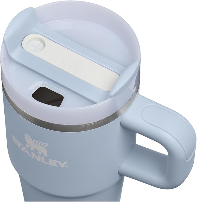 STANLEY Quencher H2.0 Tumbler with Handle and Straw 20 oz | Flowstate 3-Position Lid | Cup Holder Compatible for Travel | Insulated Stainless Steel Cup | BPA-Free | Blue Dream Stone