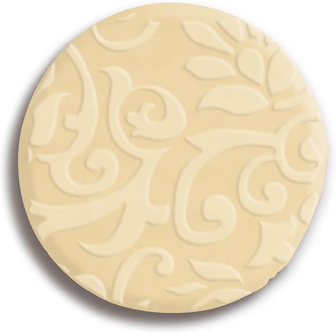 Mrs. Anderson’s Baking Mini Embossing Rolling Pin, Floral Scroll Design, Poplar Wood and Chrome-Plated Iron