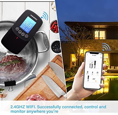 INKBIRD WIFI Sous Vide Cooker Bundle with Vacuum Sealer Machine | 1000W Sous-Vide Cooker Immersion Circulator with 14 Preset Recipes on APP and Thermal Immersion with Timer