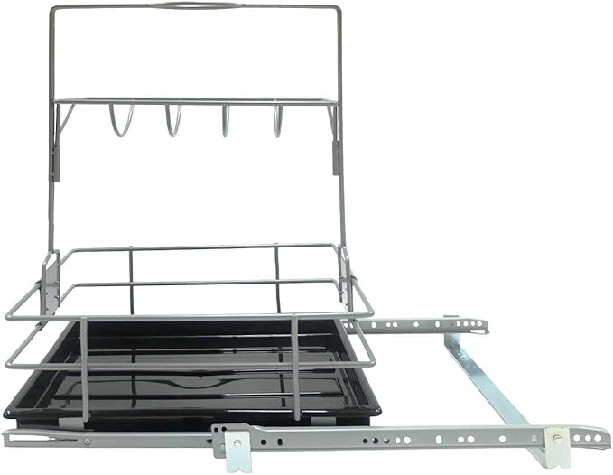 Under Sink Organizer（11.18" W X15 D） Pull Out Cabinet Organizer For Cleaning Supplies, Under Sink Slide Out Cleaning Caddy, Under Kitchen Bathroom Sink Organizer