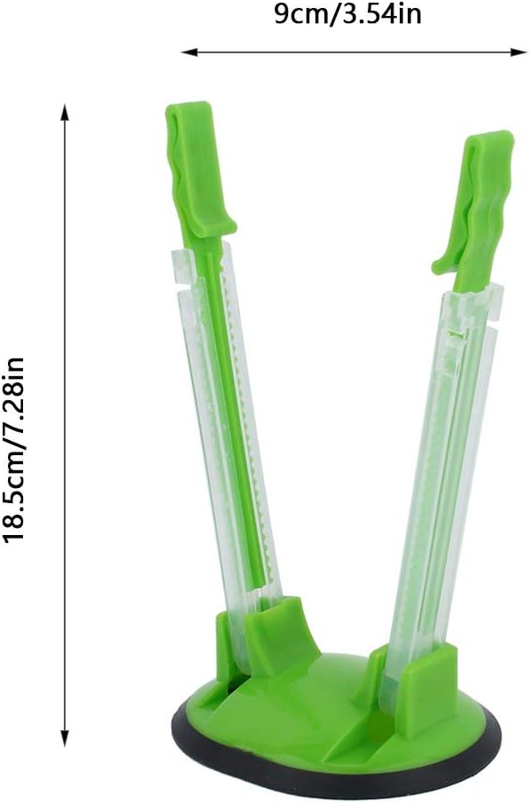 Adaptive Hands Free Baggy Rack Clip, Kitchen Food Storage Bag Opener Holder Anti Slip, Practical Durable For Food Prep Bag Plastic Freezer Bag Holder Stand (Green)