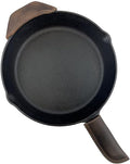 Hide & Drink, Rustic Leather Hot Handle Holders (Set of 2) Panhandle, Side Kick, Assist Grip for Cast Iron Skillets & Pans, Double Layered, Handmade (Bourbon Brown)