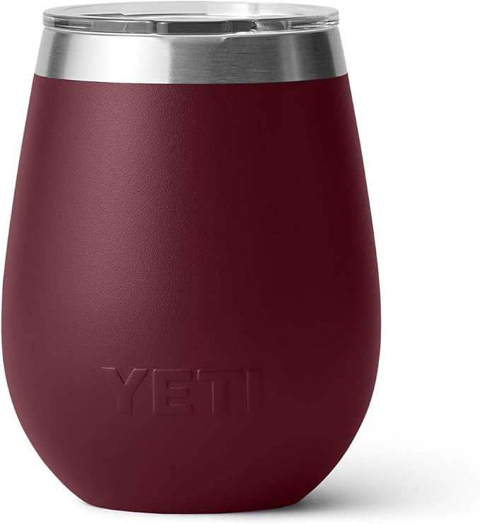 YETI Rambler 10 oz Wine Tumbler, Vacuum Insulated, Stainless Steel with MagSlider Lid, Wild Vine Red