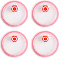 4Pcs Silicone Replacement Lid for Ceramic Bowls - Leak-Proof Microwave Safe Food Covers with Cooling Vent Keep Food Fresh in Kitchen Home and Refrigerator - Suit for 4.53Inch