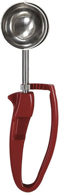 Zeroll 2024 Universal Standard Length EZ Disher Food Portion Control Scoop Designed for Right or Left Hand Use Dishwasher Safe NSF Approved, 2-Inch, Red
