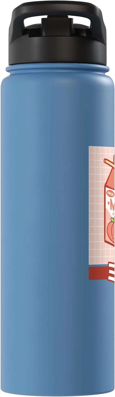 Cute Funny 90s Japanese Kawaii Aesthetic Peach Milk Stainless Steel Insulated Water Bottle
