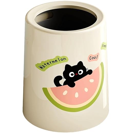 Plastic Trash can with lid, Universal Trash can, Weather-Resistant, Waste Sorting, for Bedroom, Study, Living Room(A,Lidless)