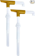 Good Times Coffee Co. Sauce Pump Dispenser (Pack of 2), Fits 87.3 to 90.4 Ounce Bottles, Gold